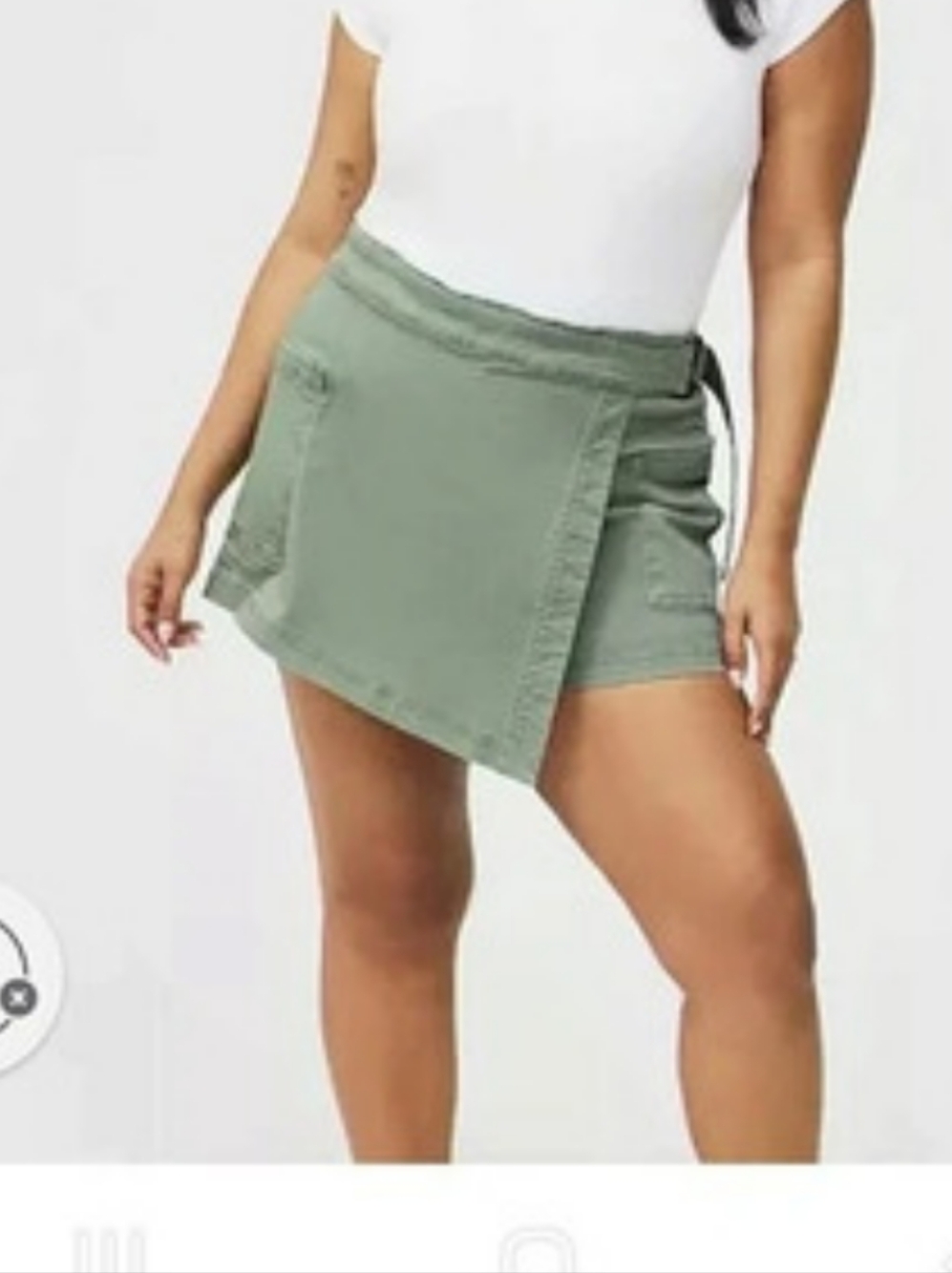 Torrid Utility High-Rise Skort Green